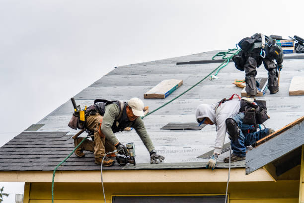 Professional Gutter Installation technician working in Staunton, IL